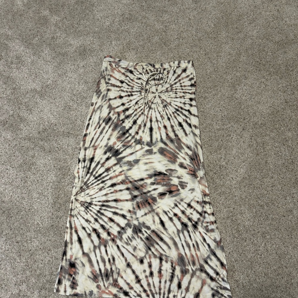Tie-dyed maxi skirt
